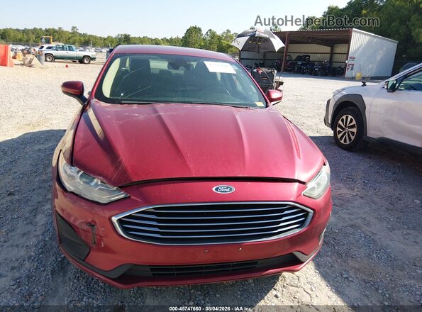 3FA6P0LU9KR256571 2019 FORD FUSION HYBRID Красный Вид щитка приборов