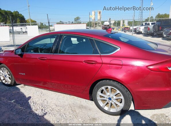 3FA6P0LU9KR256571 2019 FORD FUSION HYBRID Красный Панорамный вид салона 360°