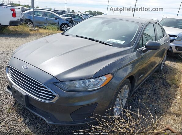 3FA6P0LU9KR258059 2019 FORD FUSION HYBRID Black Առջևի ձախ երեք քառորդ տեսարան