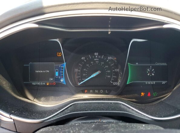 3FA6P0LUXGR343158 2016 FORD FUSION Black Вид щитка приладів