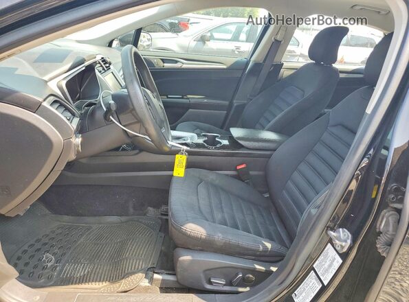 3FA6P0LUXGR343158 2016 FORD FUSION Black Вид салону спереду