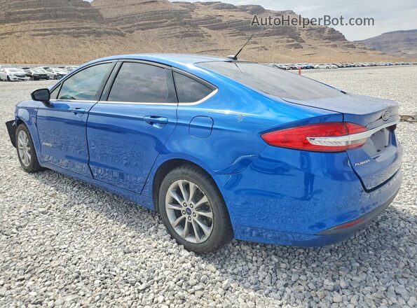 3FA6P0LUXHR207498 2017 FORD FUSION Blue Rear left