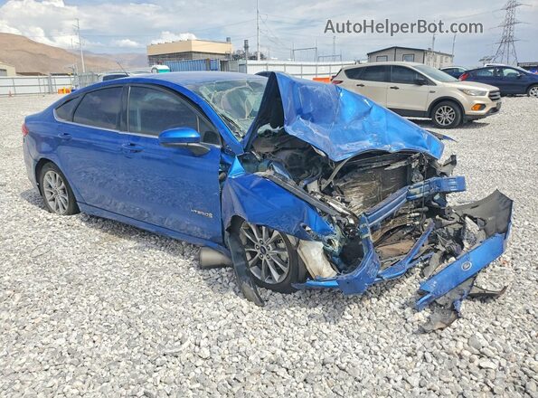 3FA6P0LUXHR207498 2017 FORD FUSION Blue Front right