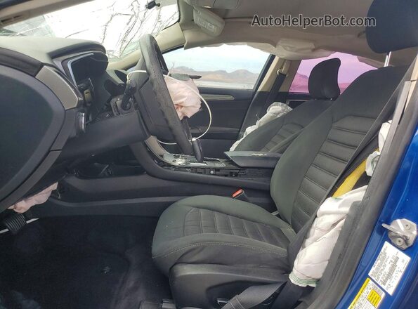3FA6P0LUXHR207498 2017 FORD FUSION Blue Front interior view