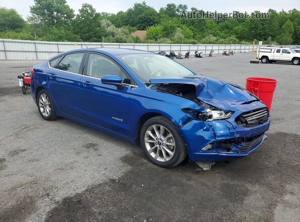 3FA6P0LUXHR240016 2017 FORD FUSION Blue Delantero derecho
