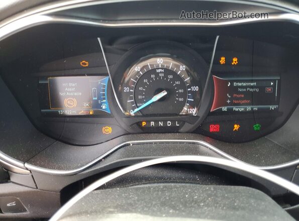3FA6P0LUXHR313501 2017 FORD FUSION Silver Instrument cluster view