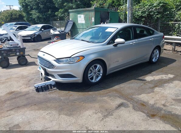 3FA6P0LUXJR165436 2018 FORD FUSION HYBRID Серебряный Передняя левая четверть