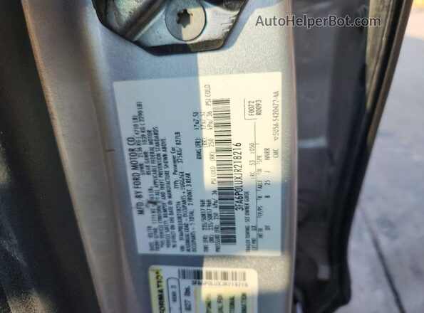 3FA6P0LUXJR218216 2018 FORD FUSION Silver Շարժիչի բաժամունքի տեսք