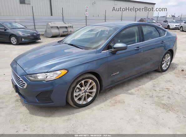 3FA6P0LUXKR211476 2019 FORD FUSION HYBRID Blue წინა მარცხენა ხედი სამი მეოთხედიდან
