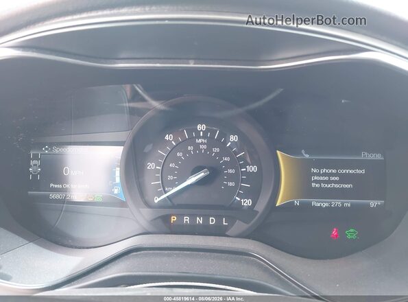 3FA6P0LUXKR282757 2019 FORD FUSION HYBRID Gray Vista de los asientos traseros