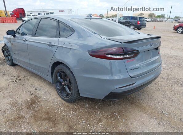 3FA6P0LUXKR282757 2019 FORD FUSION HYBRID Gray Trasero izquierdo