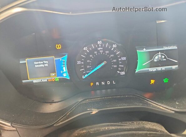 3FA6P0LUXLR158215 2020 FORD FUSION Blue Вид щитка приладів