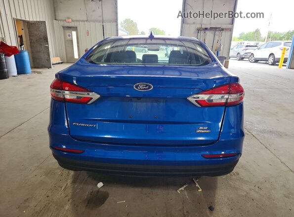 3FA6P0LUXLR158215 2020 FORD FUSION Blue Вид ззаду