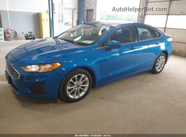 3FA6P0LUXLR201631 2020 FORD FUSION Blue Передня ліва чверть
