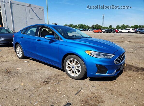 3FA6P0MU0LR195160 2020 FORD FUSION Blue Delantero derecho