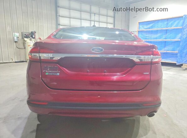 3FA6P0PU0JR130270 2018 FORD FUSION Red Rear view