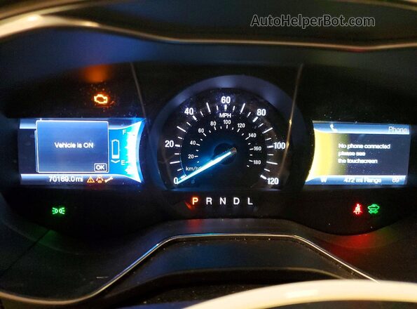 3FA6P0PU5GR131844 2016 FORD FUSION White Вид щитка приладів