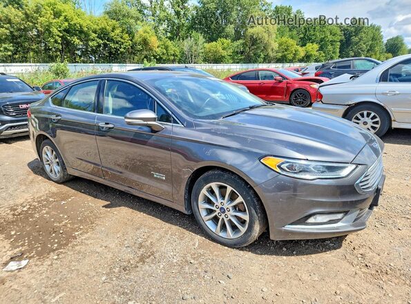 3FA6P0PU7HR202303 2017 FORD FUSION Серый Передняя правая четверть