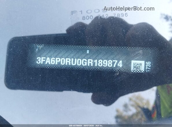 3FA6P0RU0GR189874 2016 FORD FUSION HYBRID Gray ძრავის განყოფილების ხედი