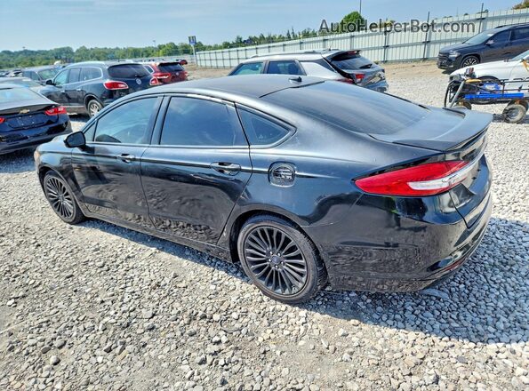 3FA6P0RU0JR181832 2018 FORD FUSION Black Задня ліва чверть