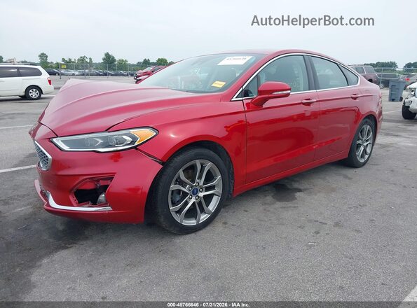 3FA6P0RU0LR145335 2020 FORD FUSION Red Передня ліва чверть