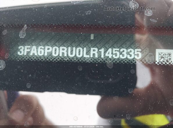 3FA6P0RU0LR145335 2020 FORD FUSION Red Вид підкапотного простору