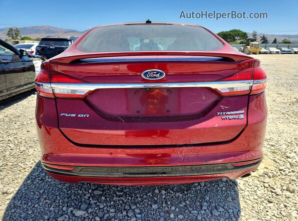 3FA6P0RU2HR163729 2017 FORD FUSION Red Vista trasera