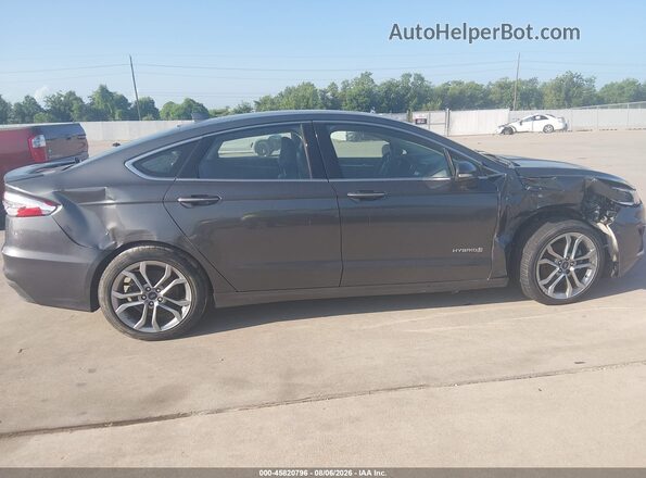 3FA6P0RU2KR273199 2019 FORD FUSION HYBRID Gray Front view
