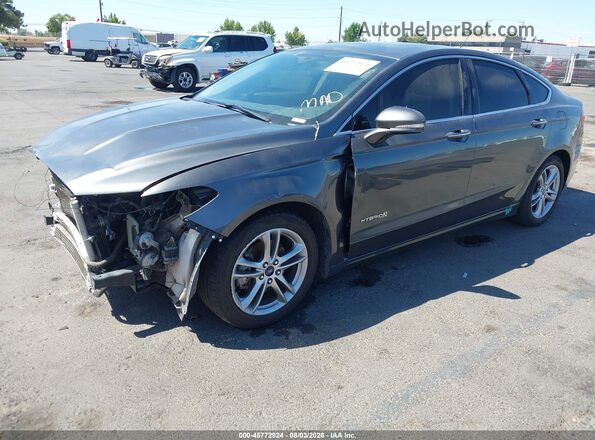 3FA6P0RU3GR144735 2016 FORD FUSION HYBRID Gray Przód lewy