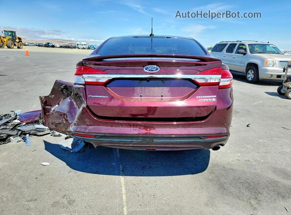3FA6P0RU4HR408580 2017 FORD FUSION Бордовый Вид сзади