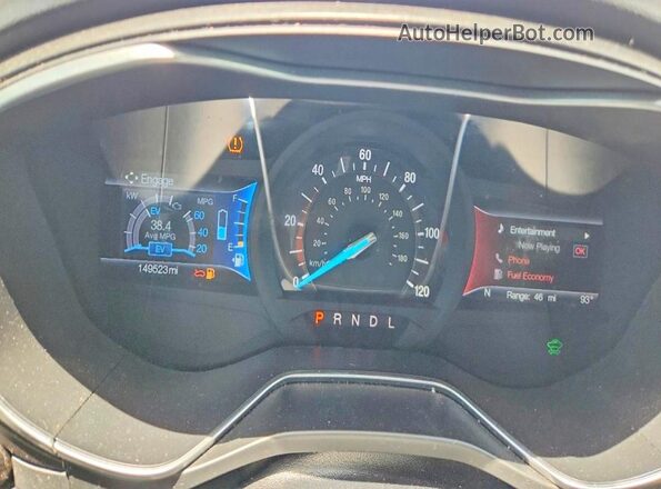 3FA6P0RU5HR315261 2017 FORD FUSION White Vista del cuadro de instrumentos