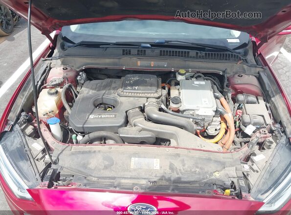 3FA6P0RU5HR371927 2017 FORD FUSION HYBRID Red Widok z tyłu