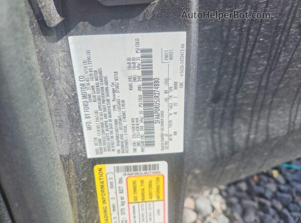 3FA6P0RU5JR274880 2018 FORD FUSION Gray Շարժիչի բաժամունքի տեսք