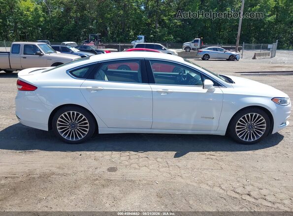 3FA6P0RU6JR133784 2018 FORD FUSION HYBRID White Սալոնի հետևի տեսք