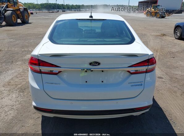 3FA6P0RU6JR133784 2018 FORD FUSION HYBRID White 