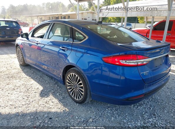 3FA6P0RU6JR194164 2018 FORD FUSION HYBRID Blue Հետևի ձախ