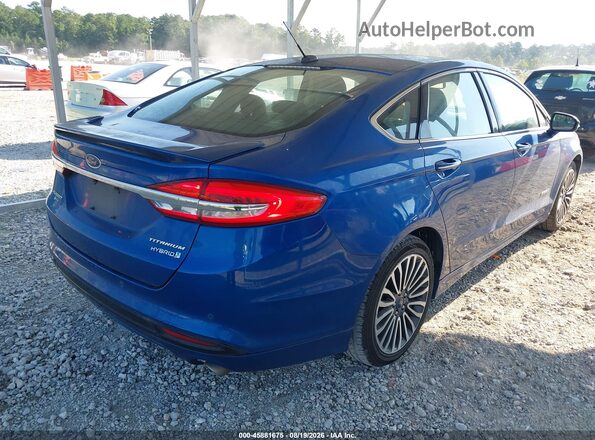 3FA6P0RU6JR194164 2018 FORD FUSION HYBRID Blue Հետևի աջ