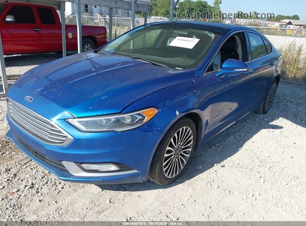 3FA6P0RU6JR194164 2018 FORD FUSION HYBRID Blue Դիմացի տեսք