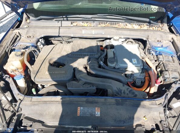 3FA6P0RU6JR194164 2018 FORD FUSION HYBRID Blue Հետևի տեսք