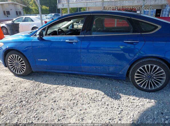 3FA6P0RU6JR194164 2018 FORD FUSION HYBRID Blue Սալոնի 360 աստիճան տեսք