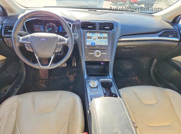 3FA6P0RU6JR219113 2018 FORD FUSION Blue Вид панелі приладів