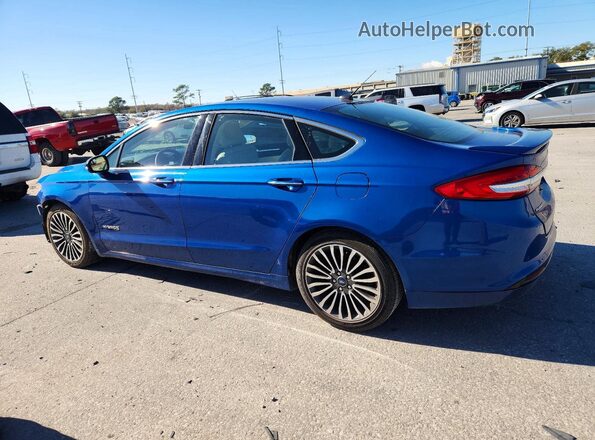 3FA6P0RU6JR219113 2018 FORD FUSION Blue Задня ліва чверть