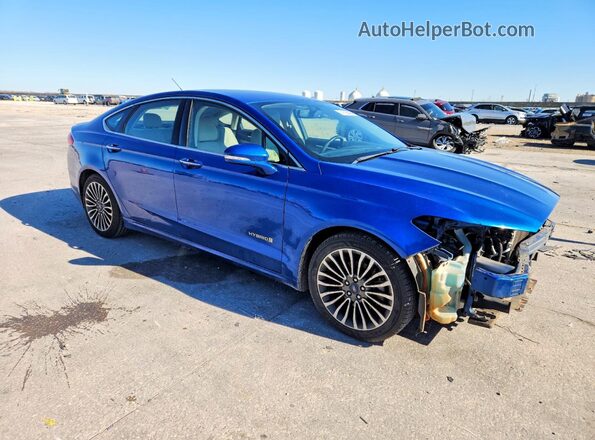 3FA6P0RU6JR219113 2018 FORD FUSION Blue Передня права чверть