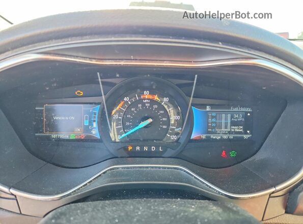 3FA6P0RU6JR219113 2018 FORD FUSION Blue Вид щитка приладів