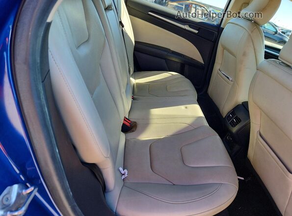 3FA6P0RU6JR219113 2018 FORD FUSION Blue Вид задніх сидінь