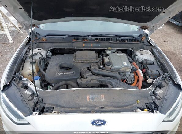 3FA6P0RU8JR120096 2018 FORD FUSION HYBRID White უკანა ხედი