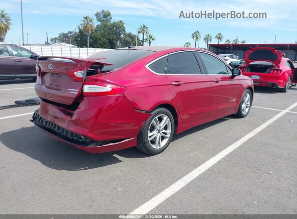 3FA6P0RUXGR282434 2016 FORD FUSION HYBRID Красный Задняя правая четверть
