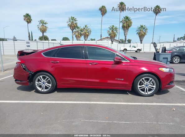 3FA6P0RUXGR282434 2016 FORD FUSION HYBRID Красный Панорамный вид салона 360°