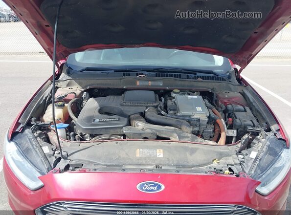 3FA6P0RUXGR282434 2016 FORD FUSION HYBRID Красный Вид сзади