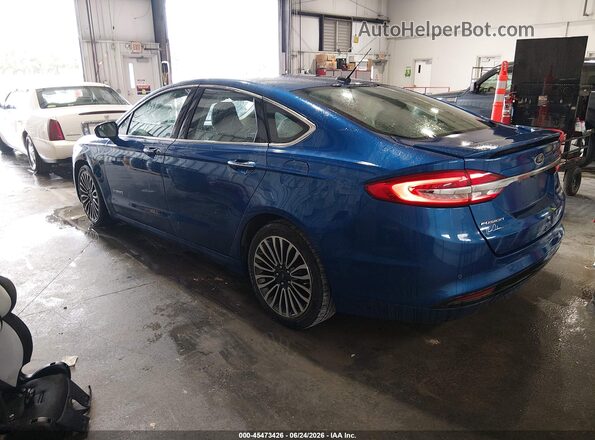 3FA6P0RUXHR383992 2017 FORD FUSION HYBRID Blue Trasero izquierdo